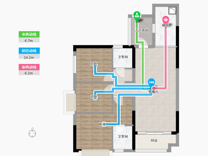 广东省-广州市-龙湖首开天宸原著-78.73-户型库-动静线