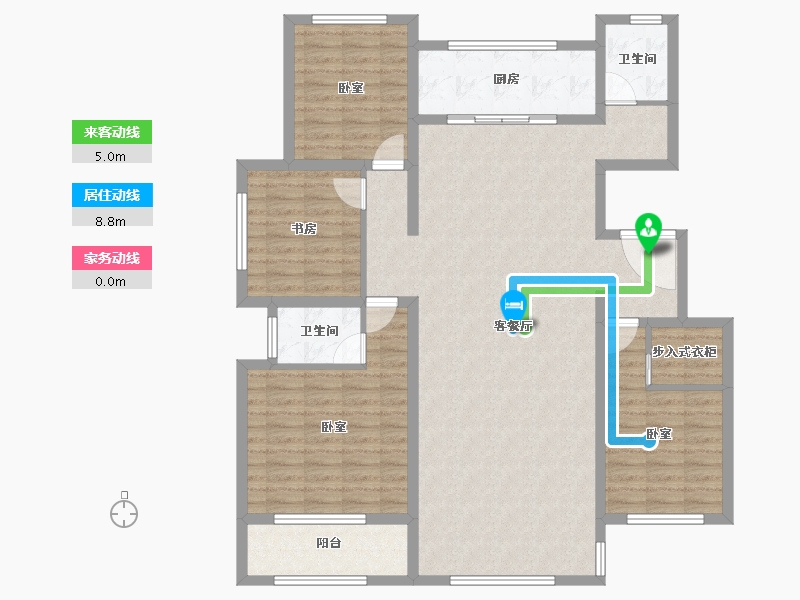 山东省-潍坊市-绿城水郡-135.99-户型库-动静线