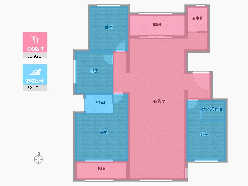 山东省-潍坊市-绿城水郡-135.99-户型库-动静分区