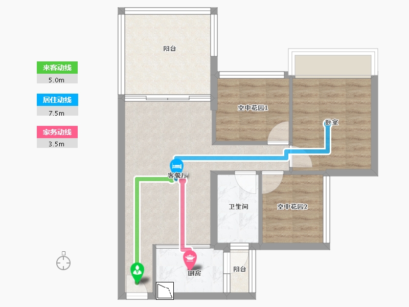 广东省-江门市-新熙花园-61.00-户型库-动静线