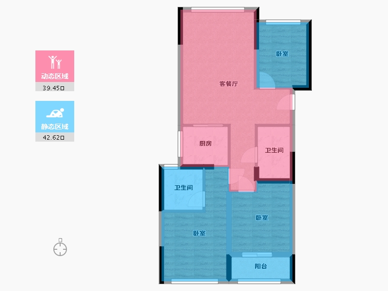 浙江省-杭州市-宋都如意溪湖-72.84-户型库-动静分区