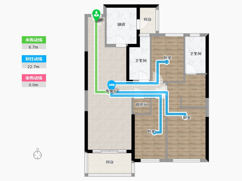 河南省-许昌市-恒大悦龙台-105.40-户型库-动静线