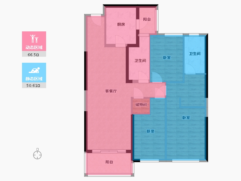 河南省-许昌市-恒大悦龙台-105.40-户型库-动静分区