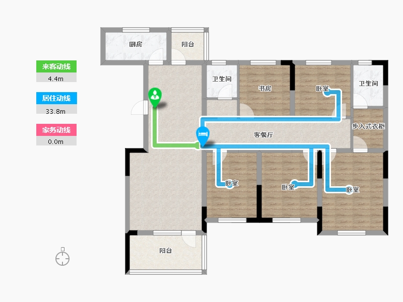 湖北省-咸宁市-金色海湾-125.32-户型库-动静线