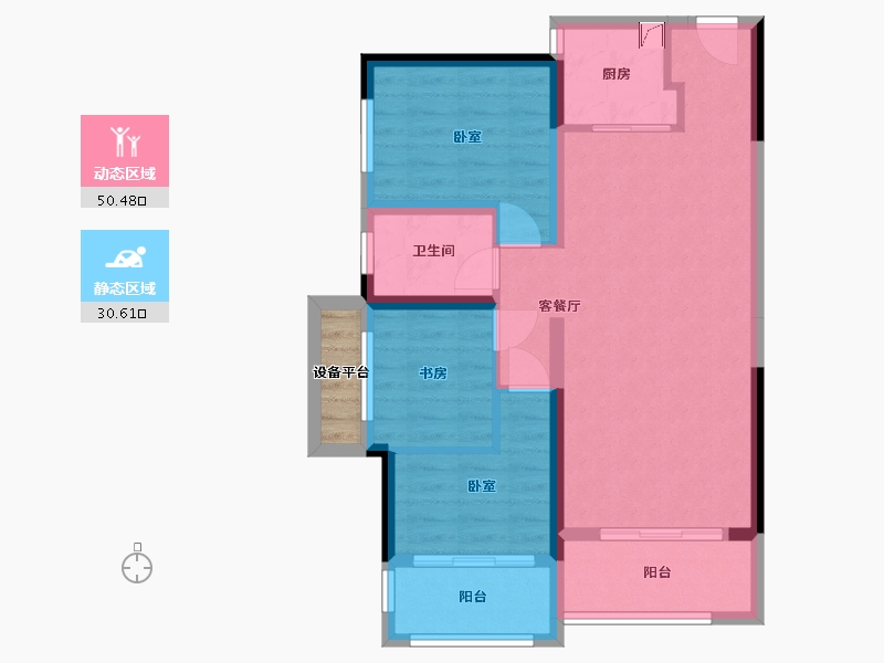 湖南省-湘潭市-九华金水湾-73.83-户型库-动静分区