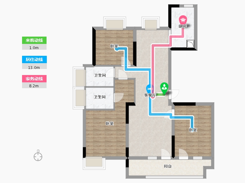 湖北省-武汉市-融创融公馆-97.24-户型库-动静线