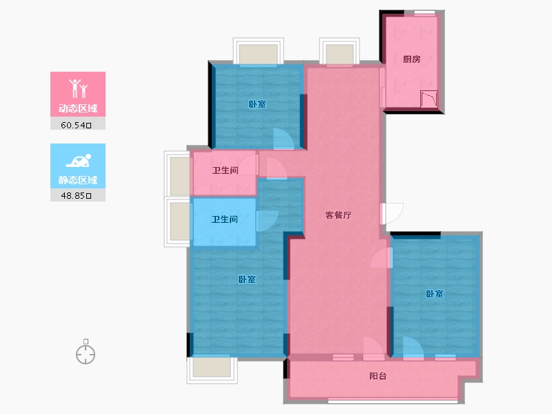 湖北省-武汉市-融创融公馆-97.24-户型库-动静分区