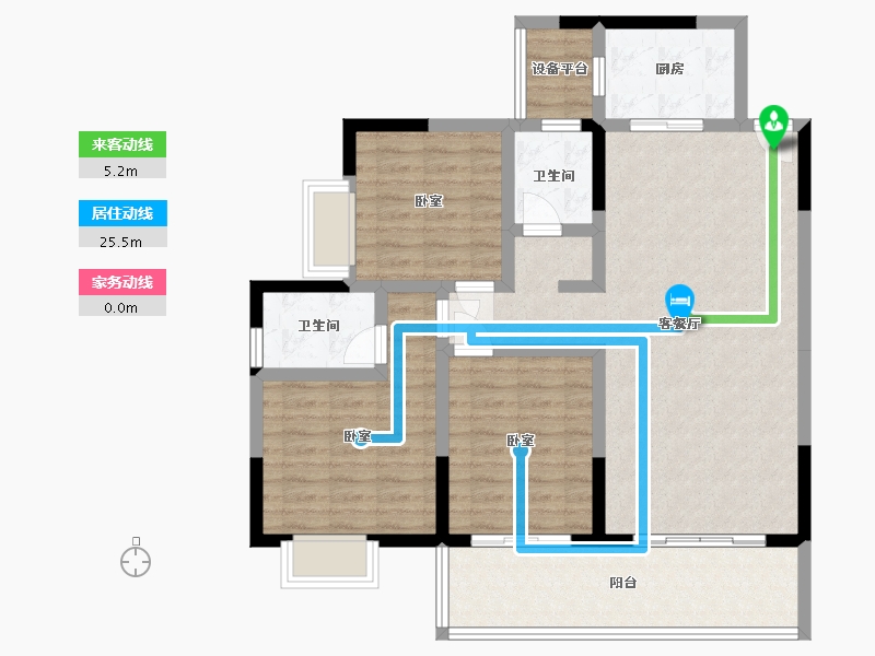 湖南省-邵阳市-滨江巴黎新城-99.59-户型库-动静线