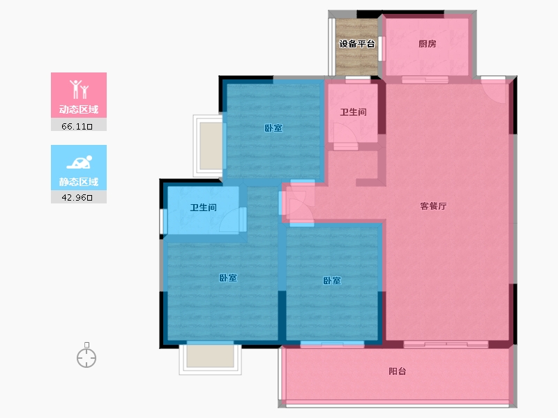 湖南省-邵阳市-滨江巴黎新城-99.59-户型库-动静分区