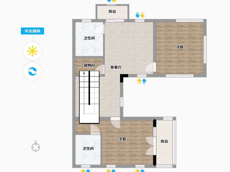 广东省-惠州市-中海汤泉-87.09-户型库-采光通风