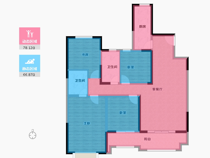 山东省-东营市-东营春风十里-130.04-户型库-动静分区