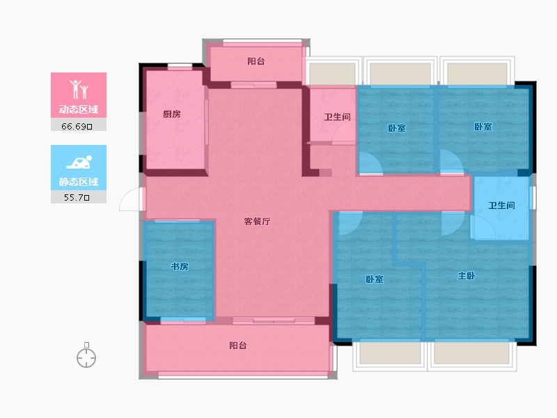 广东省-惠州市-碧桂园十里江南-110.30-户型库-动静分区