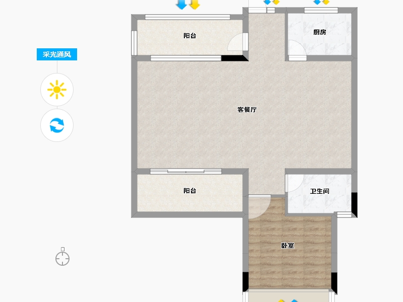 广东省-江门市-国瑞山湖海庄园-90.00-户型库-采光通风