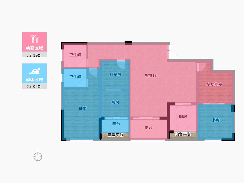 湖北省-恩施土家族苗族自治州-东方名都-115.53-户型库-动静分区