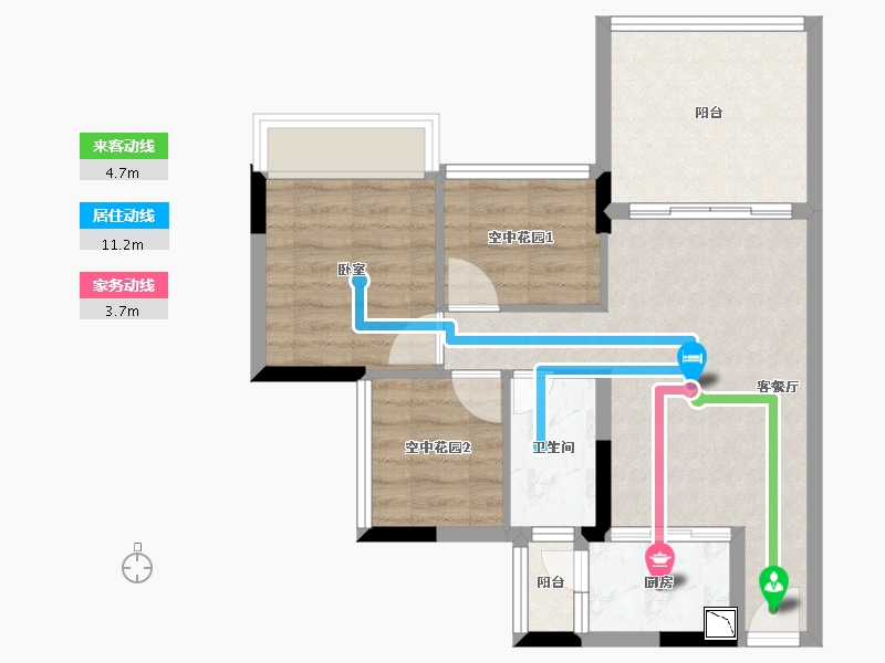 广东省-江门市-新熙花园-60.00-户型库-动静线