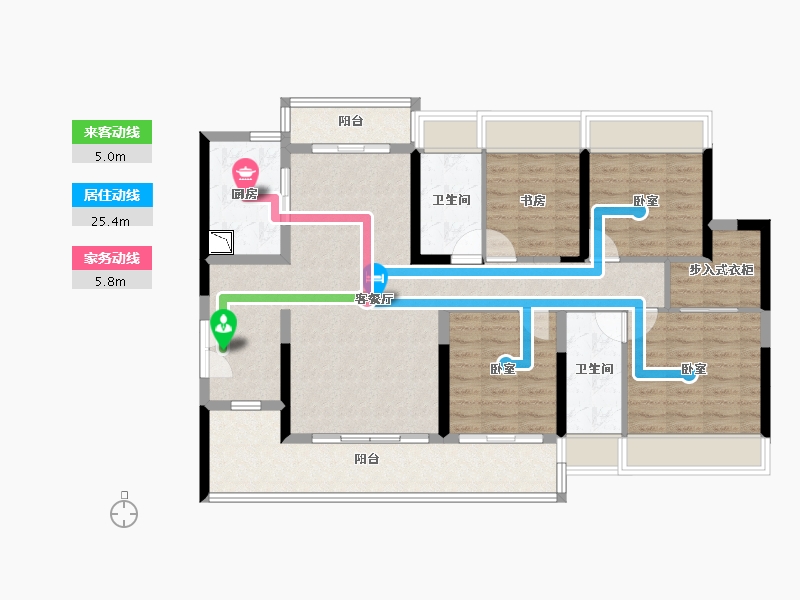 广东省-广州市-方圆合景南沙水恋-112.38-户型库-动静线