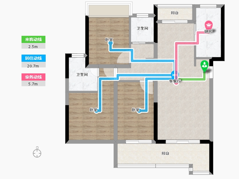 湖北省-孝感市-民邦壹号院-92.07-户型库-动静线