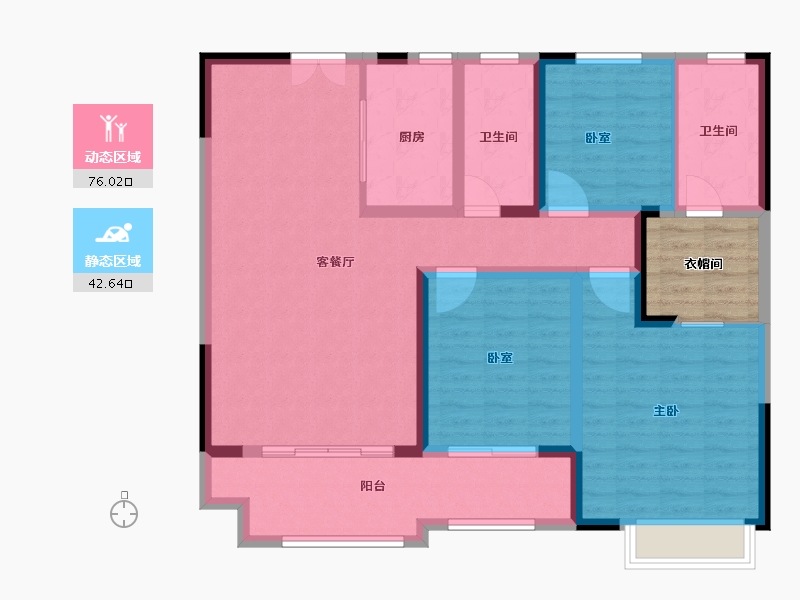 山东省-东营市-东营春风十里-112.25-户型库-动静分区