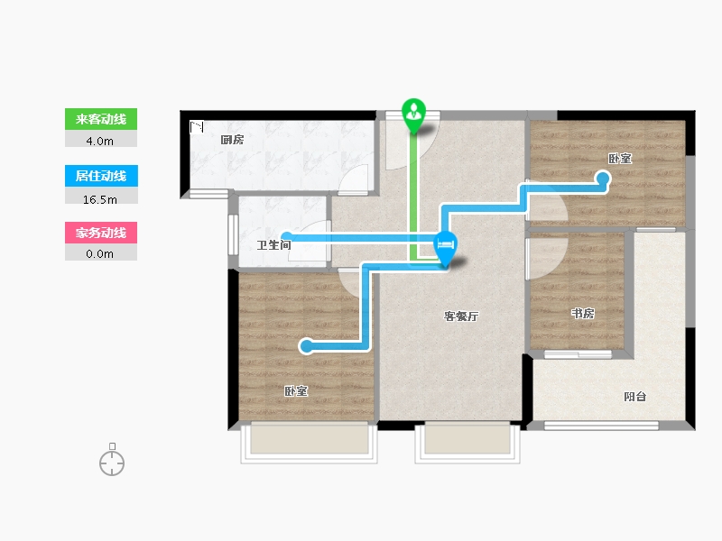 广东省-汕头市-和平金丰广场-85.02-户型库-动静线