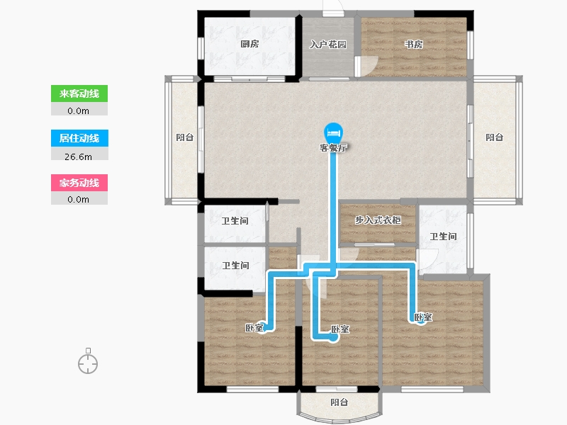 湖北省-武汉市-南国明珠四期-141.34-户型库-动静线