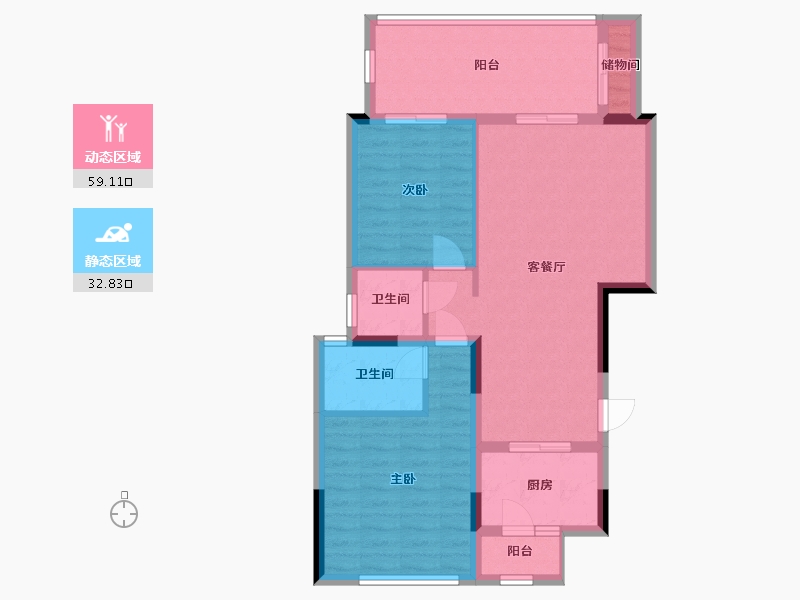 广东省-惠州市-中海汤泉-82.45-户型库-动静分区