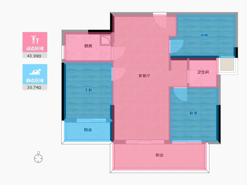 广东省-惠州市-家路壹号-66.42-户型库-动静分区