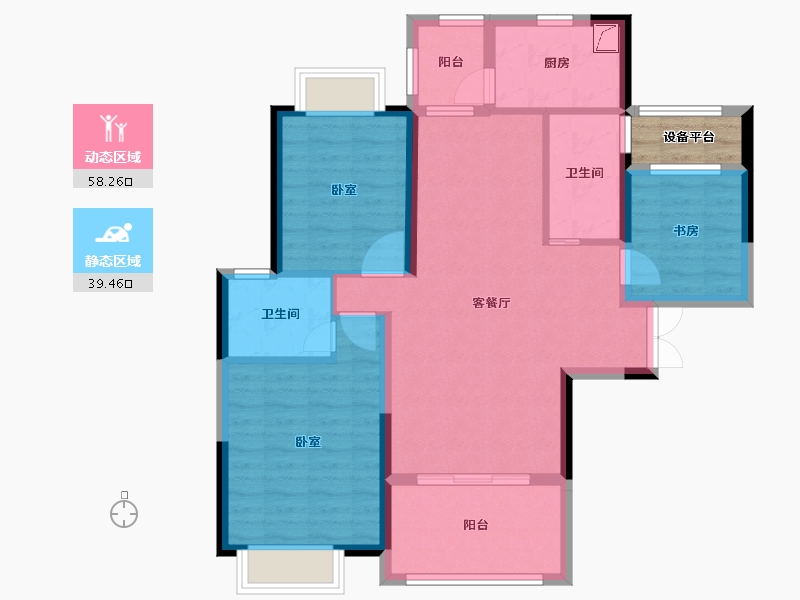 湖南省-长沙市-中交·中央公园-89.58-户型库-动静分区