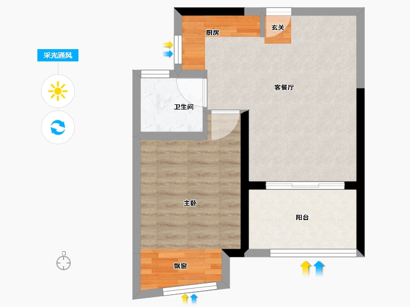 江苏省-常州市-翡丽蓝湾住宅-47.19-户型库-采光通风