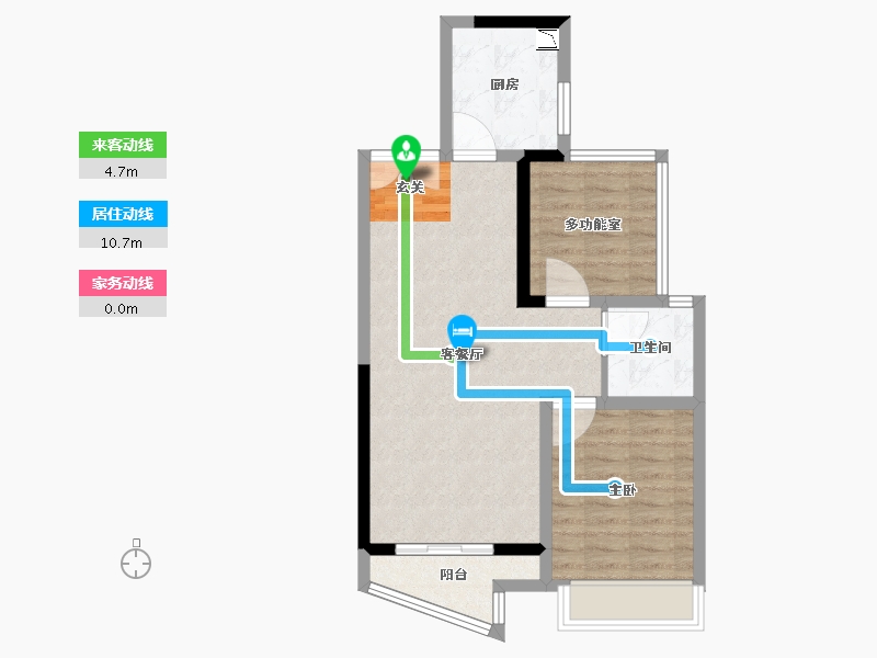 江苏省-常州市-翡丽蓝湾住宅-62.78-户型库-动静线