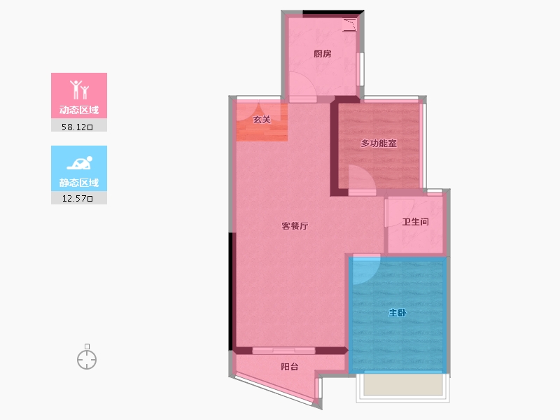 江苏省-常州市-翡丽蓝湾住宅-62.78-户型库-动静分区