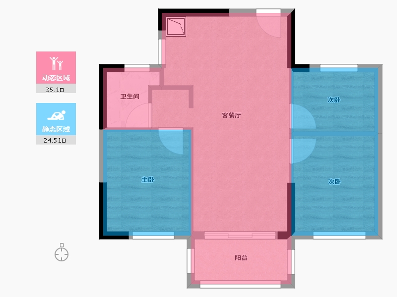 福建省-福州市-正荣悦榕府-53.20-户型库-动静分区