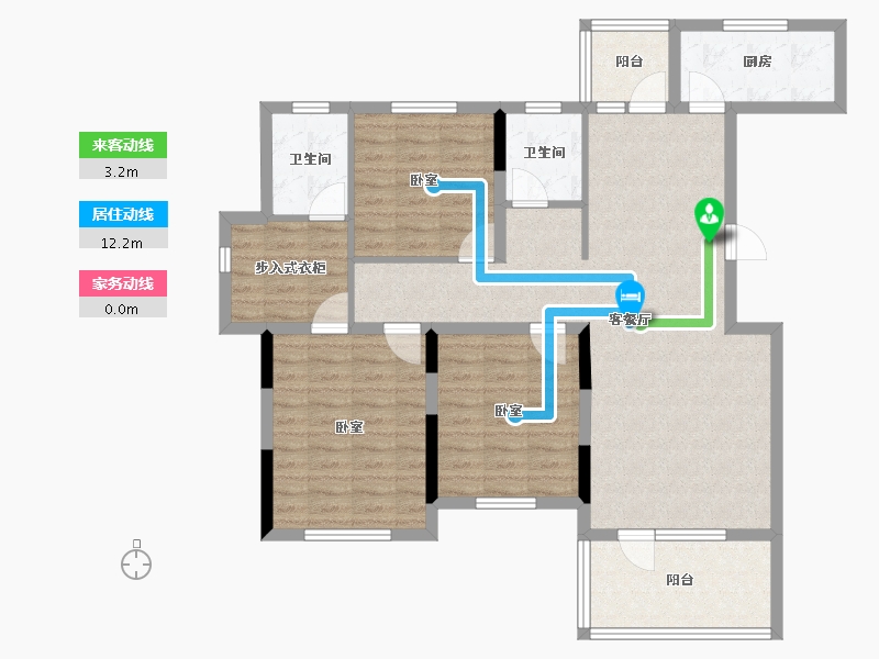 湖北省-咸宁市-金色海湾-104.35-户型库-动静线