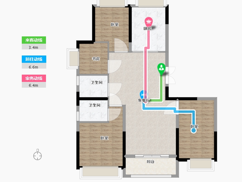 湖北省-武汉市-青青佳园-116.00-户型库-动静线