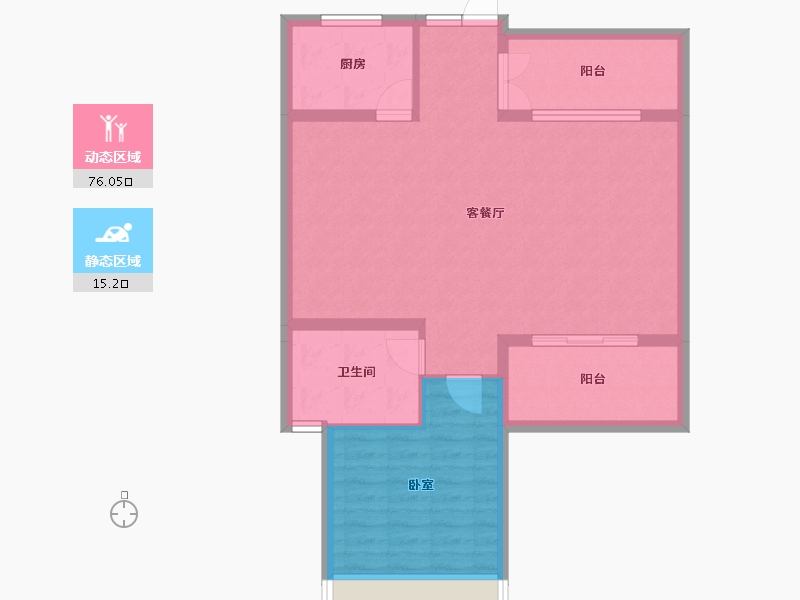 广东省-江门市-国瑞山湖海庄园-82.69-户型库-动静分区