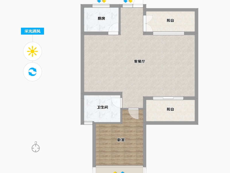 广东省-江门市-国瑞山湖海庄园-82.69-户型库-采光通风