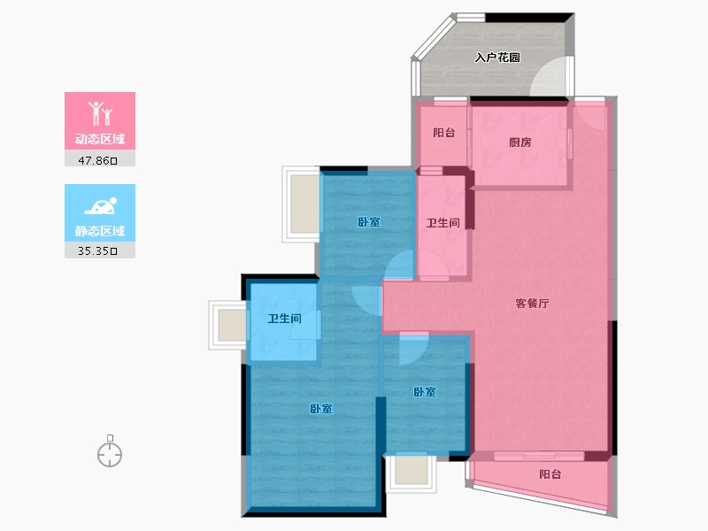 广东省-江门市-又一居·作品一号-80.87-户型库-动静分区