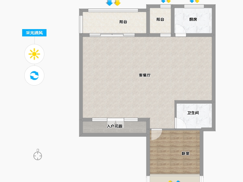 广东省-江门市-国瑞山湖海庄园-91.50-户型库-采光通风