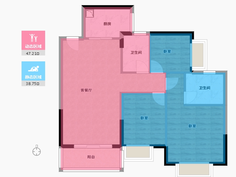 广东省-佛山市-恒大御湖郡-77.19-户型库-动静分区