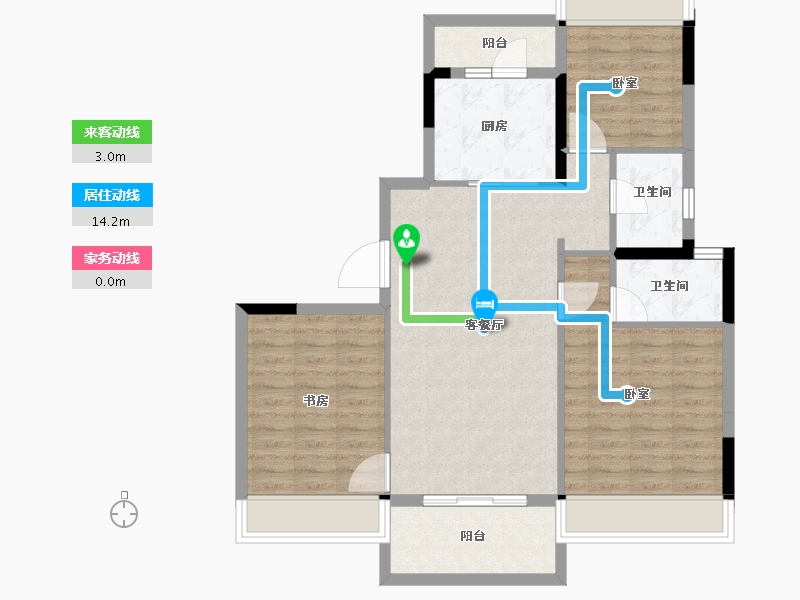 湖北省-荆州市-松滋交投碧桂园-88.43-户型库-动静线