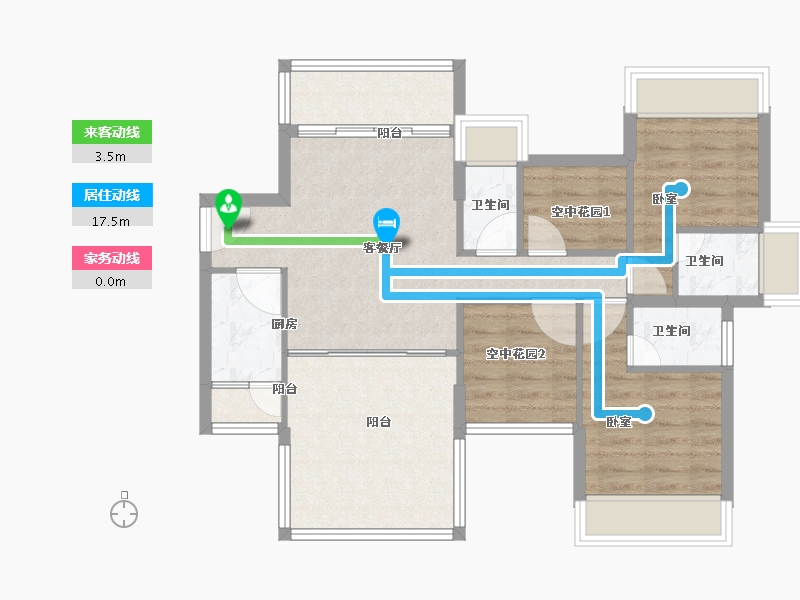 广东省-江门市-新熙花园-78.00-户型库-动静线