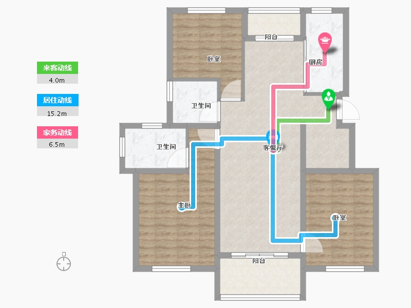 江苏省-宿迁市-中豪·运河澜湾-98.00-户型库-动静线