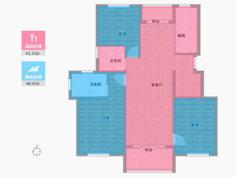 江苏省-宿迁市-中豪·运河澜湾-98.00-户型库-动静分区