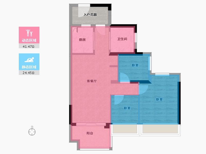 广东省-佛山市-万科金域学府-63.12-户型库-动静分区