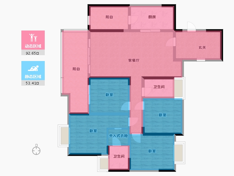 湖南省-邵阳市-凰腾新时代广场-129.55-户型库-动静分区