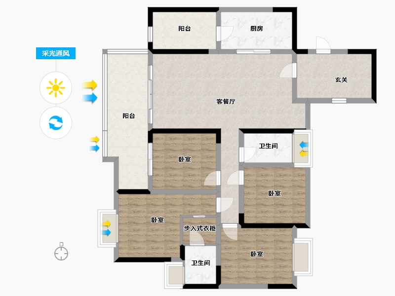 湖南省-邵阳市-凰腾新时代广场-129.55-户型库-采光通风