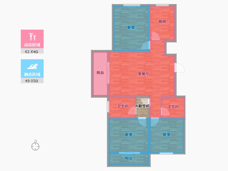 河南省-开封市-香榭华庭-101.99-户型库-动静分区