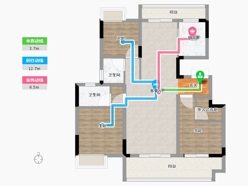 安徽省-宿州市-珍宝岛香缇雅苑-98.01-户型库-动静线