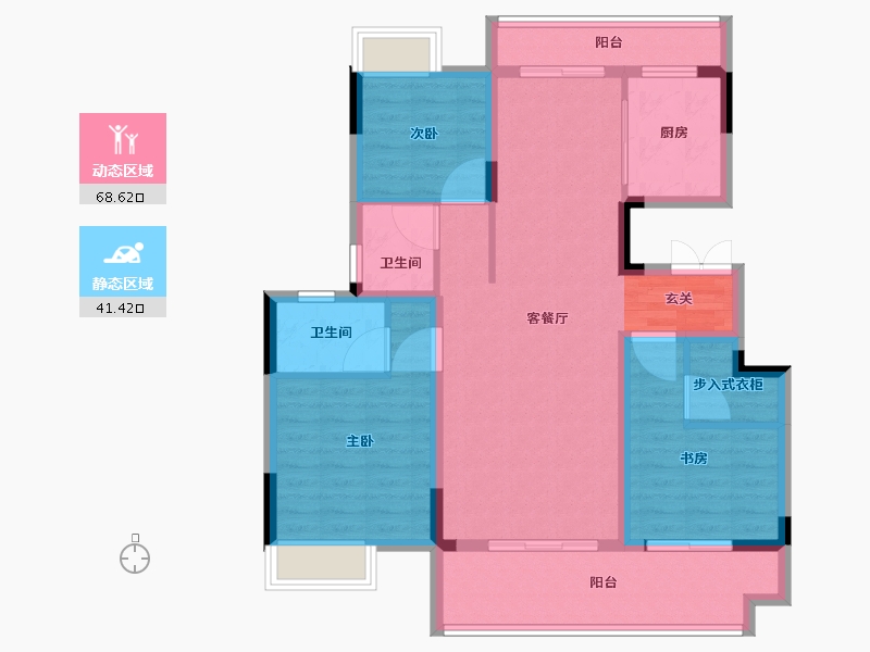 安徽省-宿州市-珍宝岛香缇雅苑-98.01-户型库-动静分区