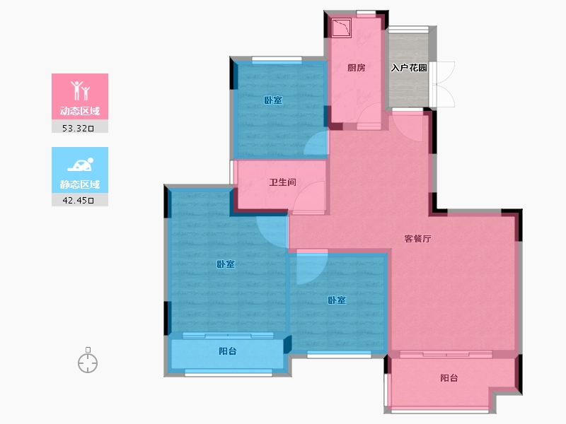 湖南省-长沙市-恒大御景天下-88.95-户型库-动静分区