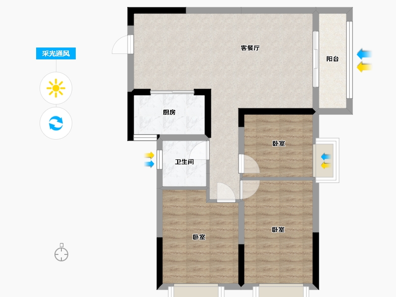 湖北省-武汉市-城投秀水青城-77.85-户型库-采光通风